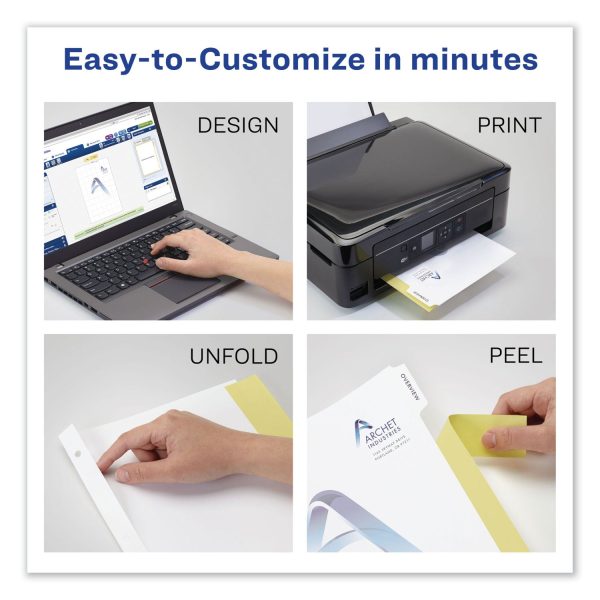 Customizable Print-On Dividers, 3-Hole Punched, 8-Tab, 11 x 8.5, White, 25 Sets Online now - Image 4