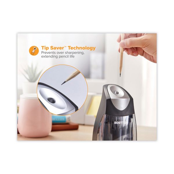QuietSharp Executive Vertical Electric Pencil Sharpener, AC-Powered, 5.88 x 3.69 x 6.4, Black For Sale - Image 5