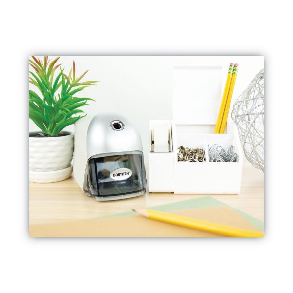 QuietSharp Executive Electric Pencil Sharpener, AC-Powered, 4 x 7.5 x 5, Gray Supply - Image 5
