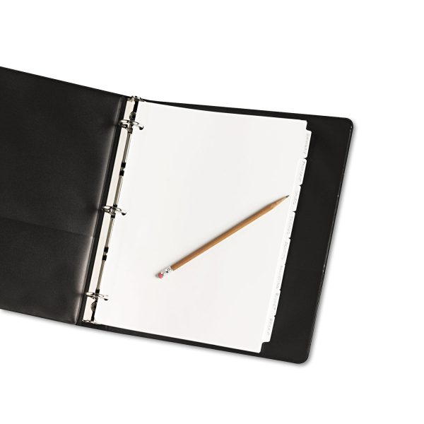 Write and Erase Plain-Tab Paper Dividers, 8-Tab, 11 x 8.5, White, 24 Sets For Discount - Image 2