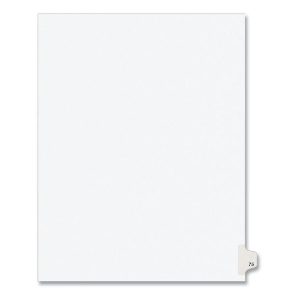 Preprinted Legal Exhibit Side Tab Index Dividers, Avery Style, 10-Tab, 75, 11 x 8.5, White, 25 Pack, (1075) Cheap