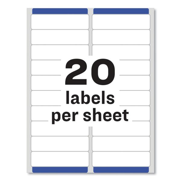 Easy Peel White Address Labels w  Sure Feed Technology, Laser Printers, 1 x 4, White, 20 Sheet, 25 Sheets Pack Cheap - Image 2