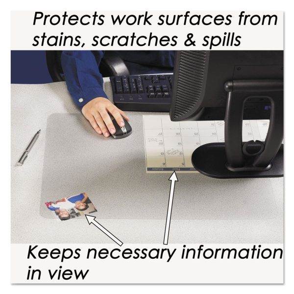 KrystalView Desk Pad with Antimicrobial Protection, Glossy Finish, 24 x 19, Clear For Sale - Image 4