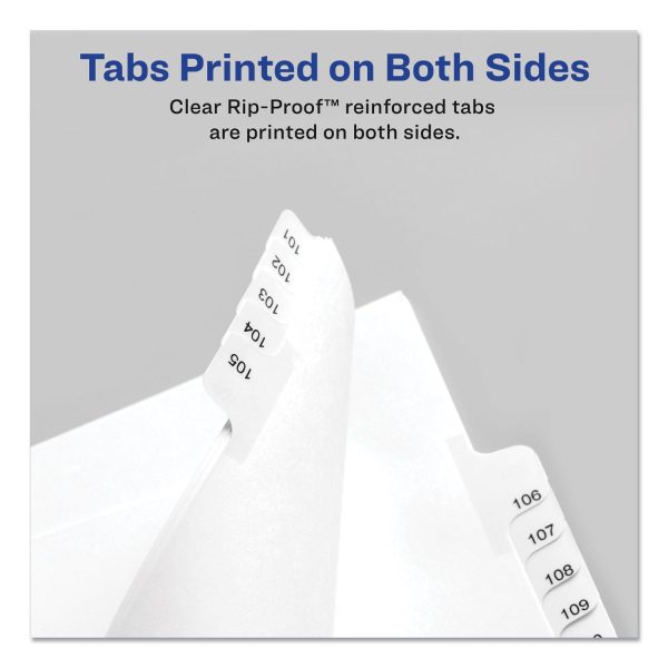 Preprinted Legal Exhibit Side Tab Index Dividers, Allstate Style, 25-Tab, 151 to 175, 11 x 8.5, White, 1 Set Online now - Image 2
