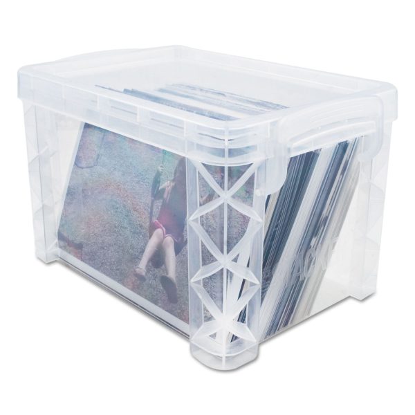 Super Stacker Storage Boxes, Holds 400 3 x 5 Cards, 6.25 x 3.88 x 3.5, Plastic, Clear Online - Image 3