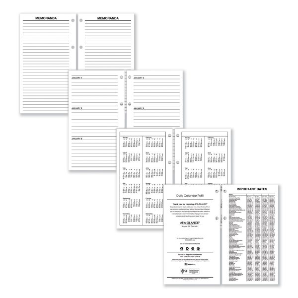 Large Desk Calendar Refill, 4.5 x 8, White Sheets, 12-Month (Jan to Dec): 2024 Supply - Image 2
