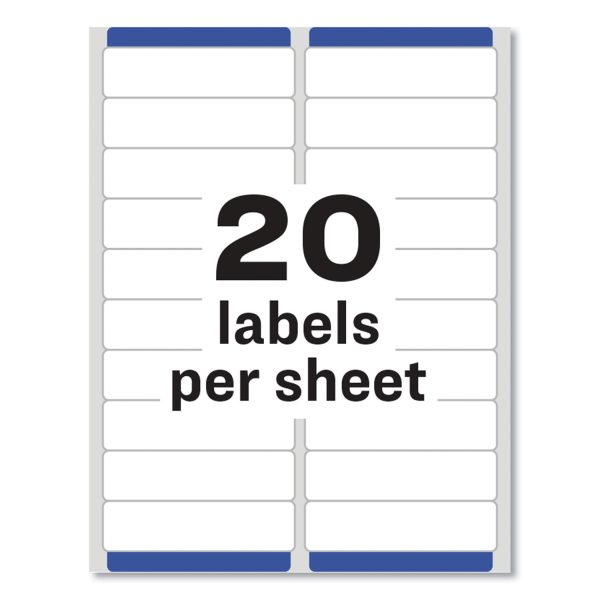 Easy Peel White Address Labels w  Sure Feed Technology, Inkjet Printers, 1 x 4, White, 20 Sheet, 100 Sheets Box Online Sale - Image 2