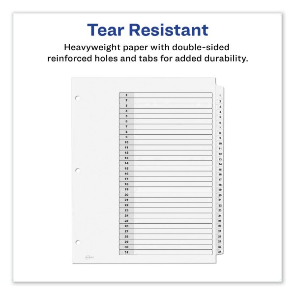 Customizable TOC Ready Index Black and White Dividers, 31-Tab, 1 to 31, 11 x 8.5, 1 Set Online Hot Sale - Image 5