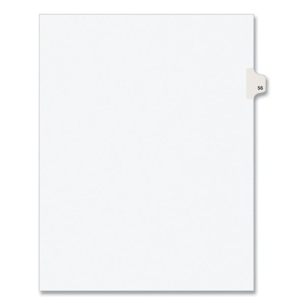 Preprinted Legal Exhibit Side Tab Index Dividers, Avery Style, 10-Tab, 56, 11 x 8.5, White, 25 Pack, (1056) For Cheap