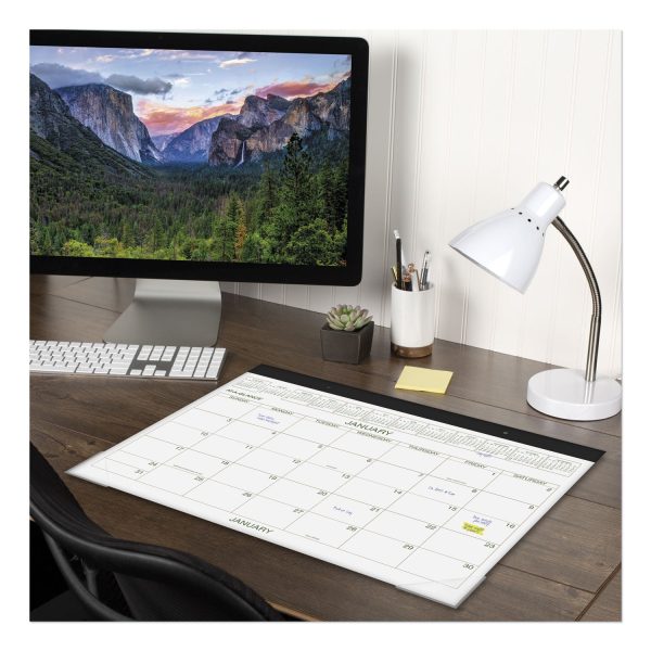 Two-Color Desk Pad, 22 x 17, White Sheets, Black Binding, Clear Corners, 12-Month (Jan to Dec): 2024 Hot on Sale - Image 5