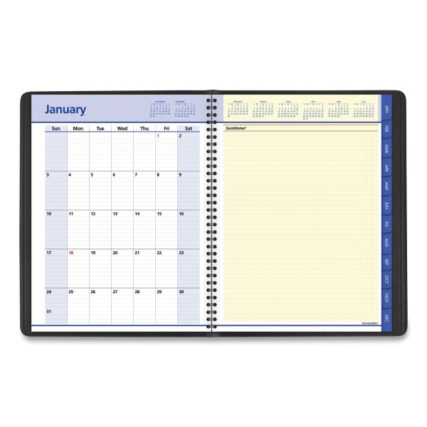At-A-Glance QuickNotes Appointment Book Planner - Large Size - Julian Dates - Weekly, Monthly - 12 Month - January 2024 - December 2024 - 8:00 AM to 8:45 PM - Quarter-hourly, 8:00 AM to 8:45 PM - Monday - Sunday - 1 Week, 1 Month Double Page Layout - Sale - Image 4