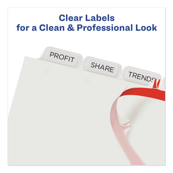 Print and Apply Index Maker Clear Label Dividers, 8-Tab, 11 x 8.5, White, 50 Sets For Cheap - Image 3
