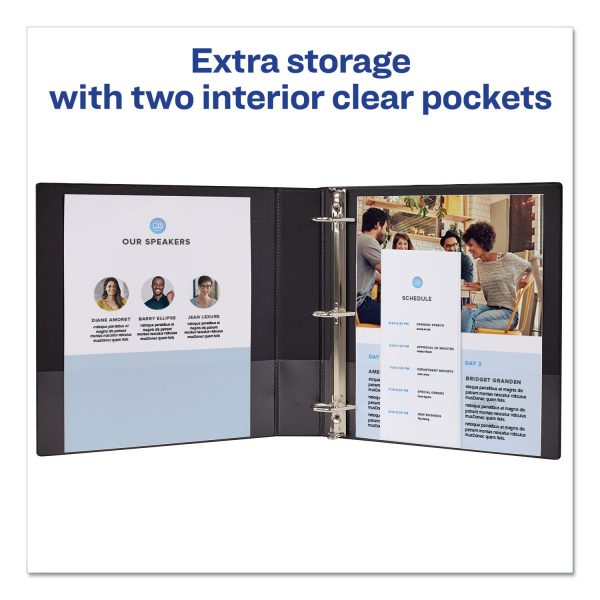 Durable View Binder with DuraHinge and Slant Rings, 3 Rings, 1.5  Capacity, 11 x 8.5, Blue Online - Image 5