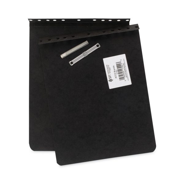 PRESSTEX Report Cover with Tyvek Reinforced Hinge, Top Bound, Two-Piece Prong Fastener, 2  Capacity, 8.5 x 11, Black Black Hot on Sale - Image 2