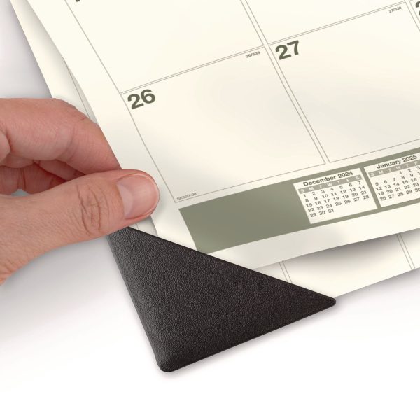 Recycled Monthly Desk Pad, 22 x 17, Sand Green Sheets, Black Binding, Black Corners, 12-Month (Jan to Dec): 2024 For Cheap - Image 4