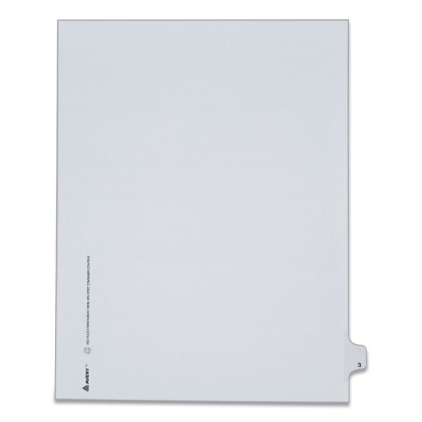 Preprinted Legal Exhibit Side Tab Index Dividers, Allstate Style, 10-Tab, 3, 11 x 8.5, White, 25 Pack Online Hot Sale