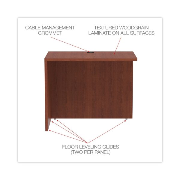 Alera Valencia Series Reversible Return Bridge Shell, 35w x 23.63d x 29.5h, Medium Cherry Hot on Sale - Image 3