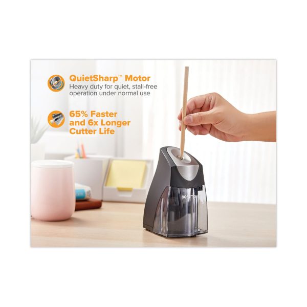 QuietSharp Executive Vertical Electric Pencil Sharpener, AC-Powered, 5.88 x 3.69 x 6.4, Black For Sale - Image 3