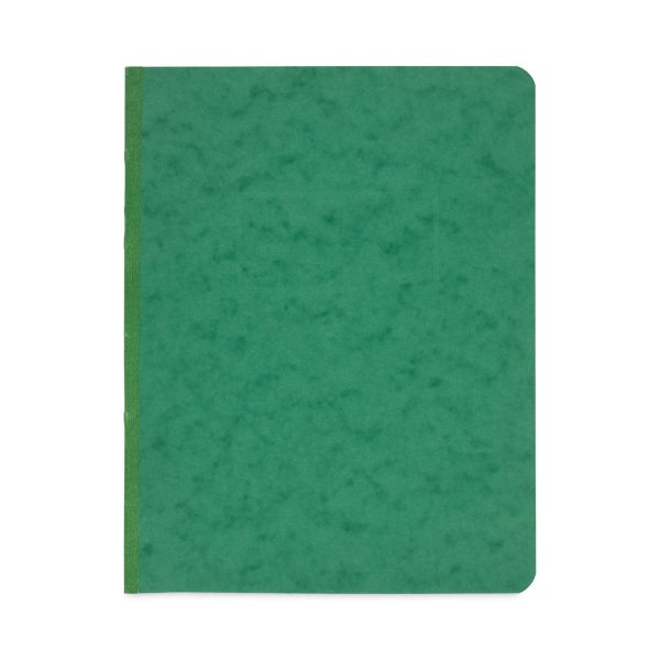 Pressboard Report Cover with Tyvek Reinforced Hinge, Two-Piece Prong Fastener, 3  Capacity, 8.5 x 11, Dark Green Dark Green on Sale