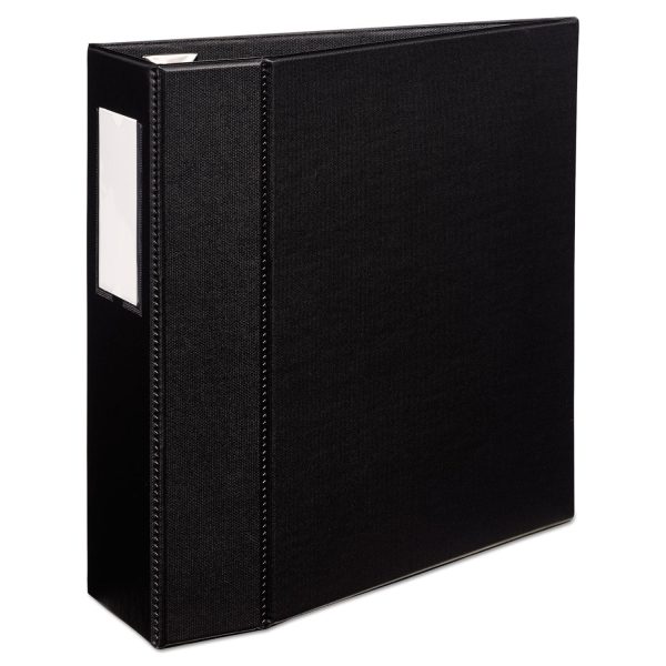 Heavy-Duty Non-View Binder with DuraHinge, Three Locking One Touch EZD Rings and Spine Label, 4  Capacity, 11 x 8.5, Black on Sale - Image 3