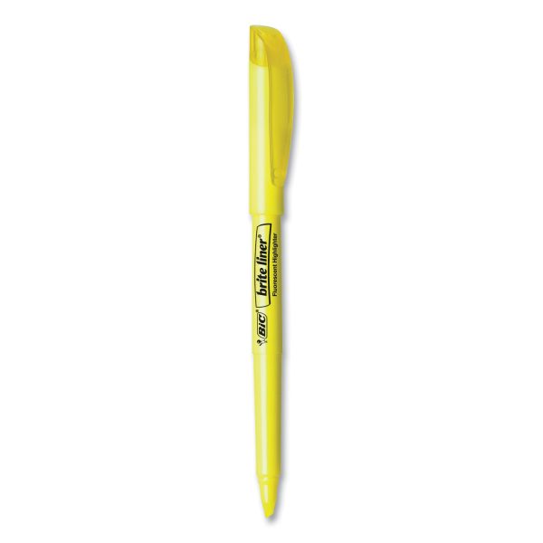 Brite Liner Highlighter Value Pack, Yellow Ink, Chisel Tip, Yellow Black Barrel, 24 Pack Sale - Image 2