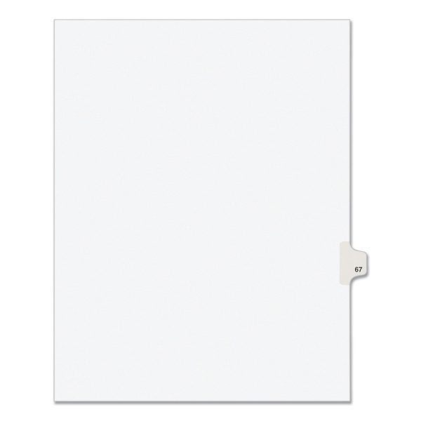 Preprinted Legal Exhibit Side Tab Index Dividers, Avery Style, 10-Tab, 67, 11 x 8.5, White, 25 Pack, (1067) Cheap