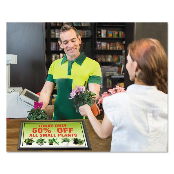 AdMat Counter-Top Sign Holder and Signature Pad, 8.5 x 11, Black Online Hot Sale - Image 3