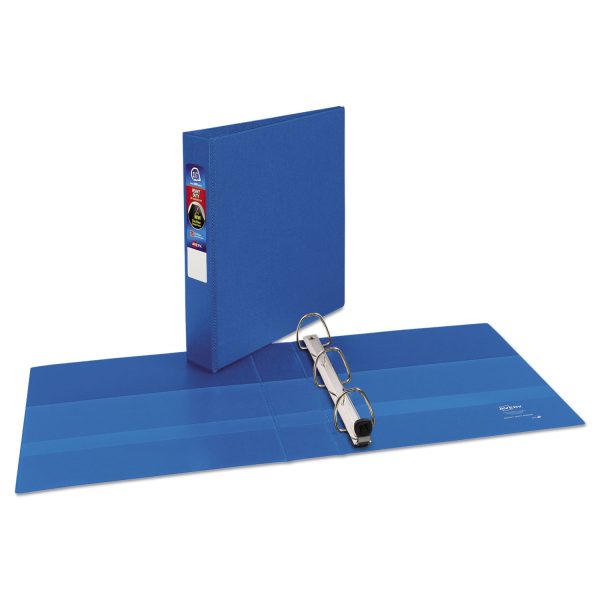 Heavy-Duty Non-View Binder with DuraHinge and One Touch EZD Rings, 3 Rings, 1.5  Capacity, 11 x 8.5, Blue For Discount - Image 2