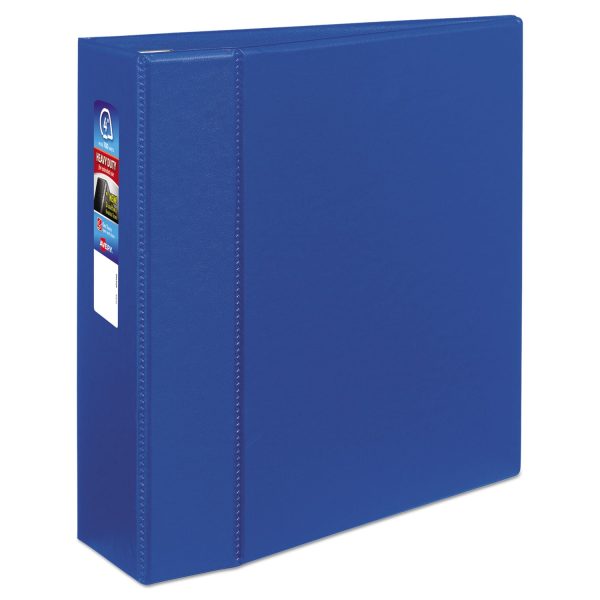 Heavy-Duty Non-View Binder with DuraHinge and Locking One Touch EZD Rings, 3 Rings, 4  Capacity, 11 x 8.5, Blue Online Sale - Image 4
