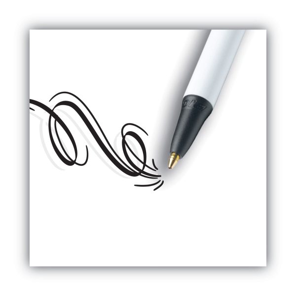 Clic Stic Ballpoint Pen Value Pack, Retractable, Medium 1 mm, Black Ink, White Barrel, 24 Pack Sale - Image 5