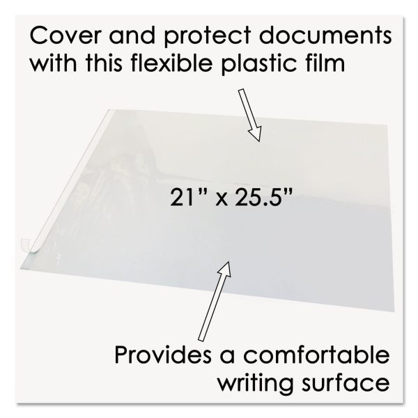 Second Sight Clear Plastic Desk Protector, with Hinged Protector, 25.5 x 21, Clear Fashion - Image 2