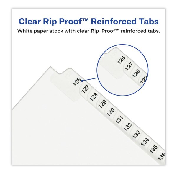 Preprinted Legal Exhibit Side Tab Index Dividers, Avery Style, 25-Tab, 276 to 300, 11 x 8.5, White, 1 Set, (1341) Online - Image 2