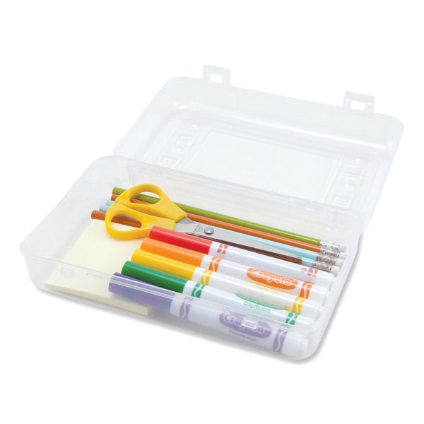 Gem Polypropylene Pencil Box with Lid, Polypropylene, 8.5 x 5.25 x 2.5, Clear Online Sale - Image 2