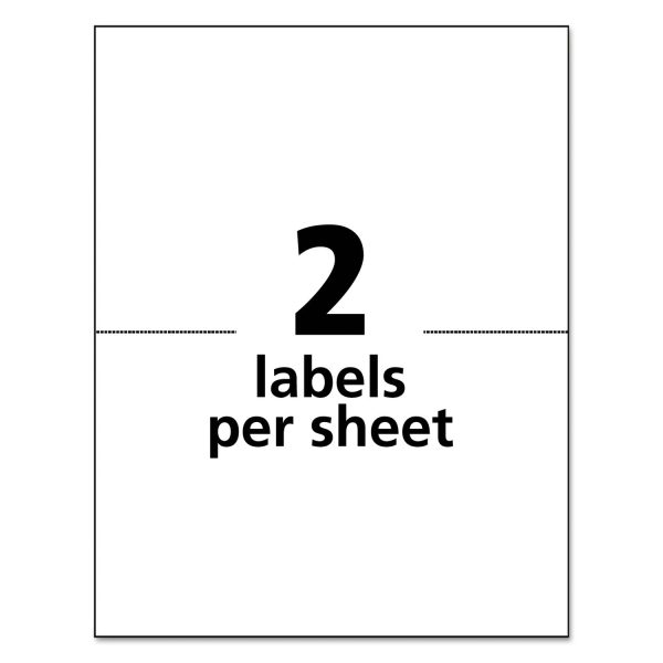 White Shipping Labels-Bulk Packs, Inkjet Laser Printers, 5.5 x 8.5, White, 2 Sheet, 250 Sheets Box Discount - Image 3