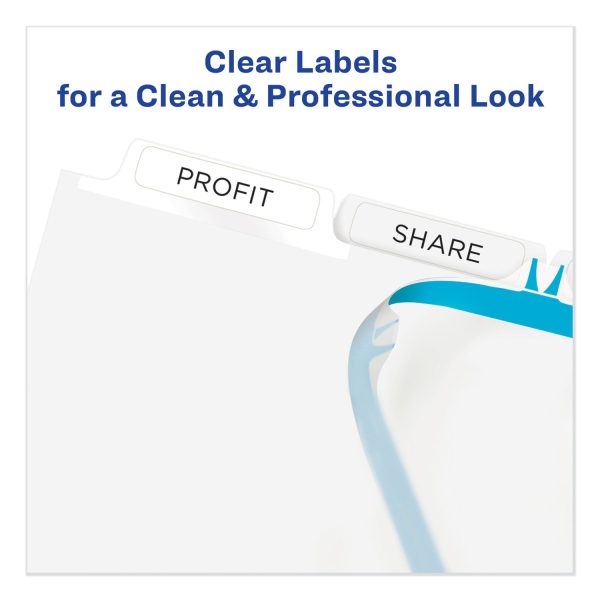 Print and Apply Index Maker Clear Label Unpunched Dividers, 5-Tab, 11 x 8.5, White, 25 Sets For Cheap - Image 3