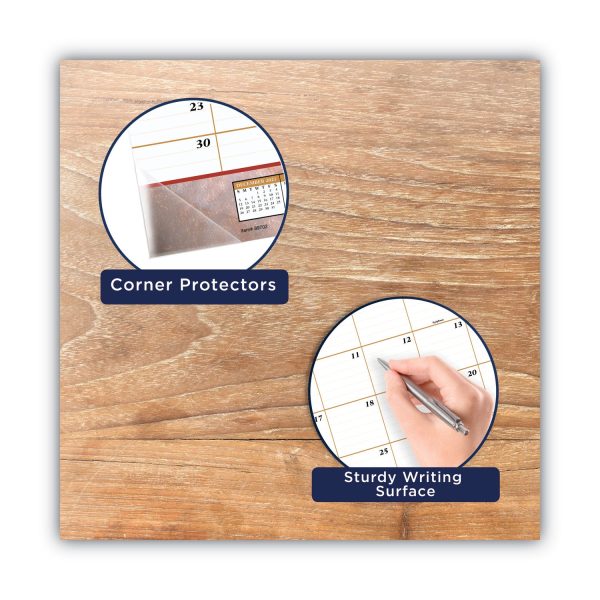 Marbled Desk Pad, Marbled Artwork, 22 x 17, White Multicolor Sheets, Clear Corners, 12-Month (Jan to Dec): 2024 on Sale - Image 4