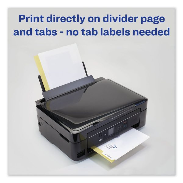 Customizable Print-On Dividers, 3-Hole Punched, 8-Tab, 11 x 8.5, White, 25 Sets Online now - Image 2