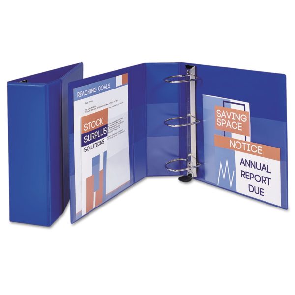 Heavy-Duty Non-View Binder with DuraHinge and Locking One Touch EZD Rings, 3 Rings, 4  Capacity, 11 x 8.5, Blue Online Sale - Image 2