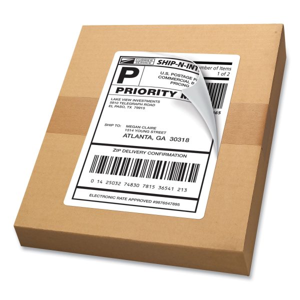 Shipping Labels w  TrueBlock Technology, Laser Printers, 5.5 x 8.5, White, 2 Sheet, 250 Sheets Box Sale - Image 5