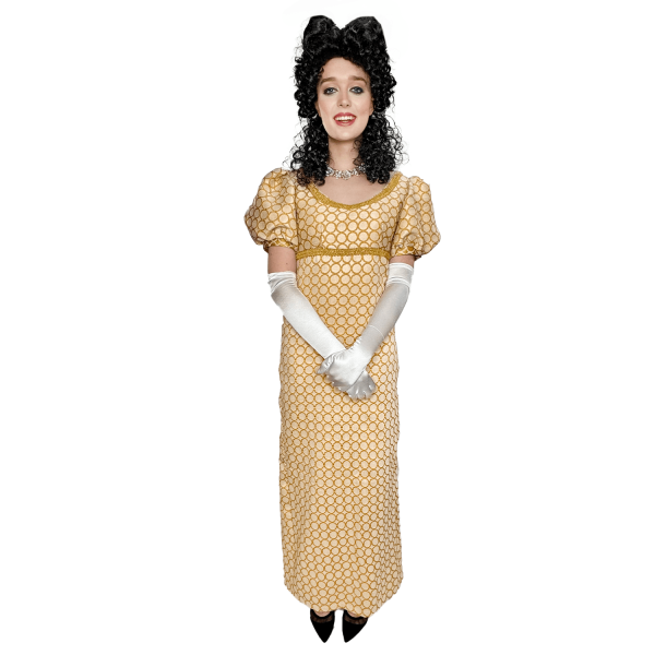 Regency Gold Circle Pattern Empire Dress Adult Costume Online now