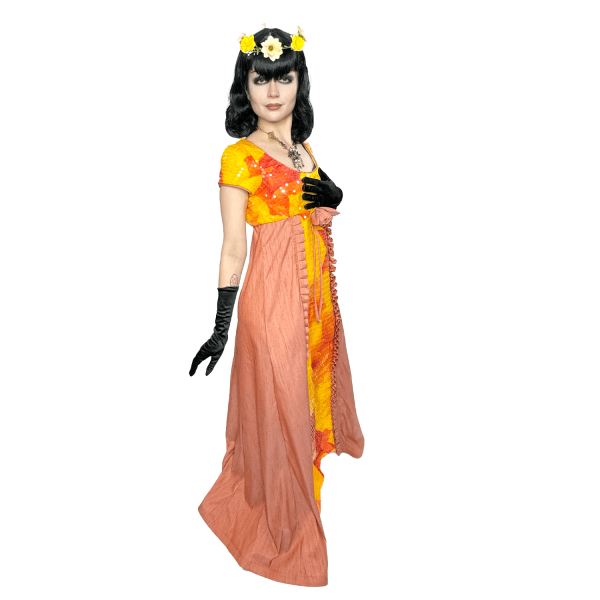 Eye-Catching Regency Sequin Floral Empire Dress Adult Costume Online - Image 2